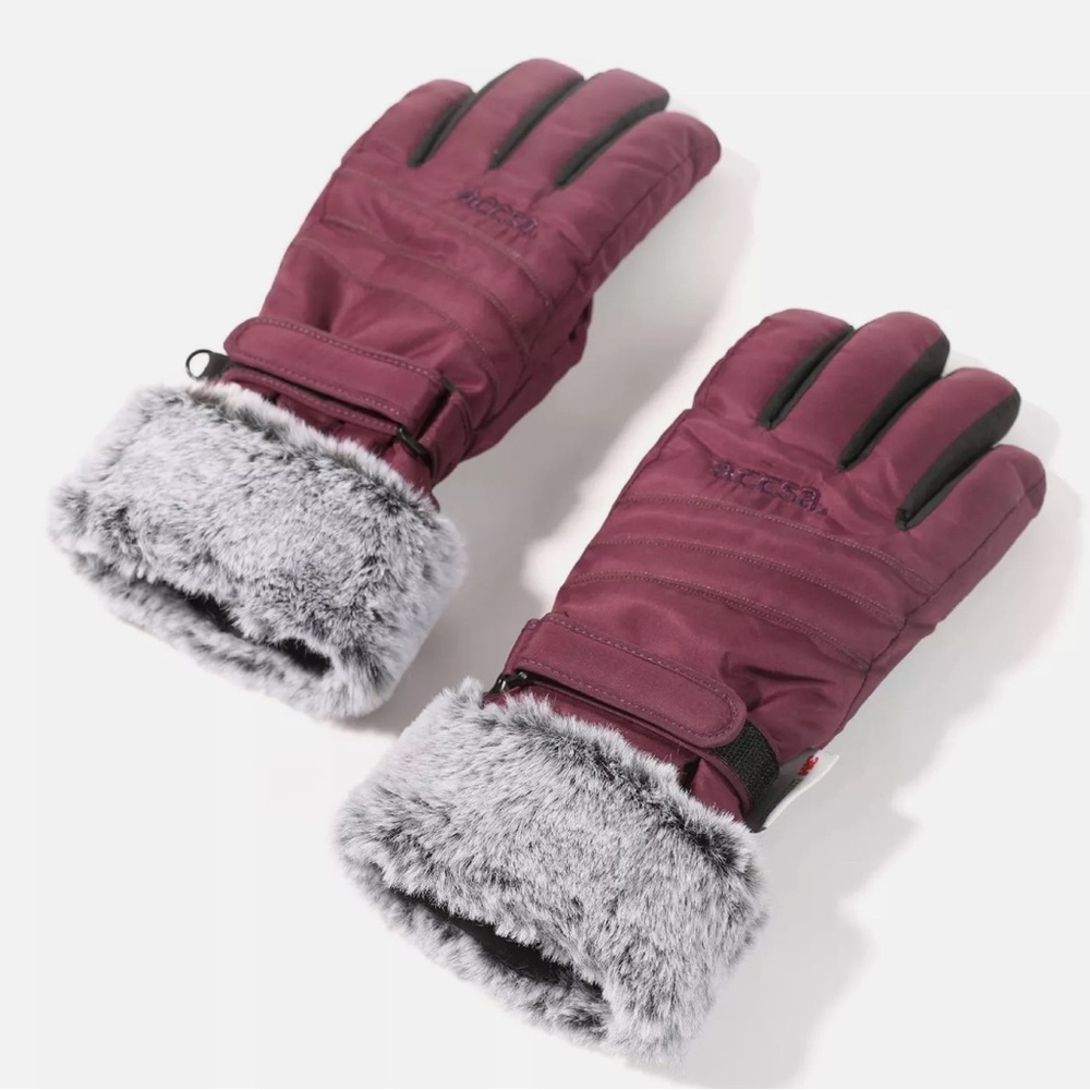 ACCSA Women Winter Ski Glove Waterproof 3M Thinsulate Warm Windproof